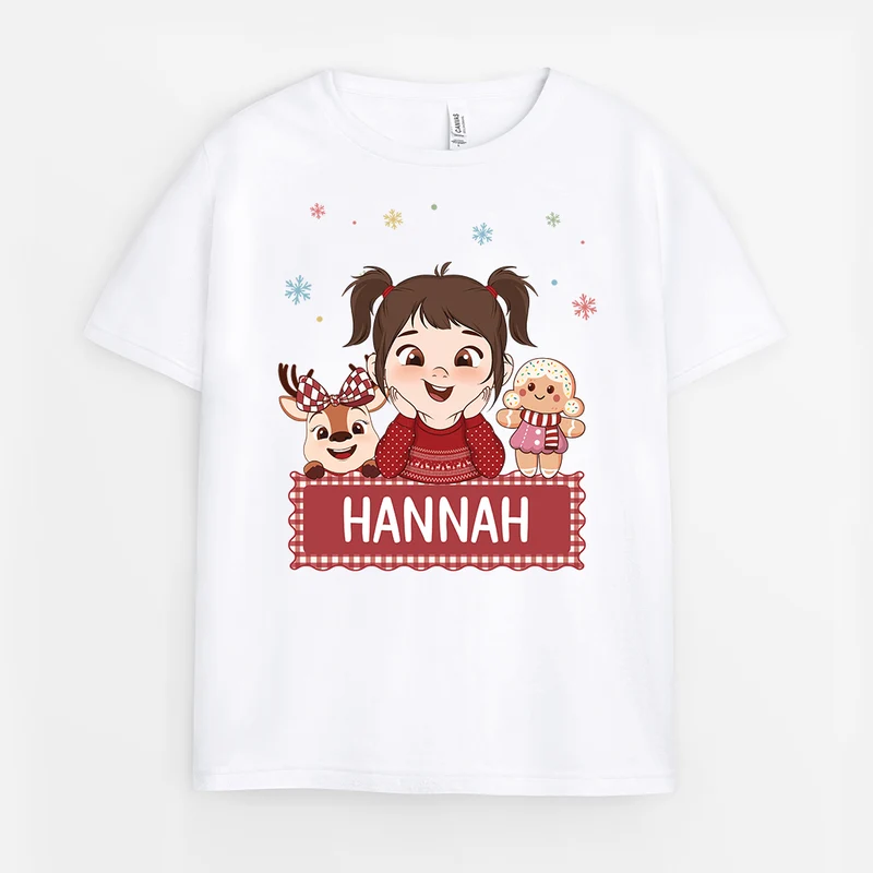 Kind Bambi Lebkuchenmann - Personalisierte Weihnachtsgeschenke | T Shirt