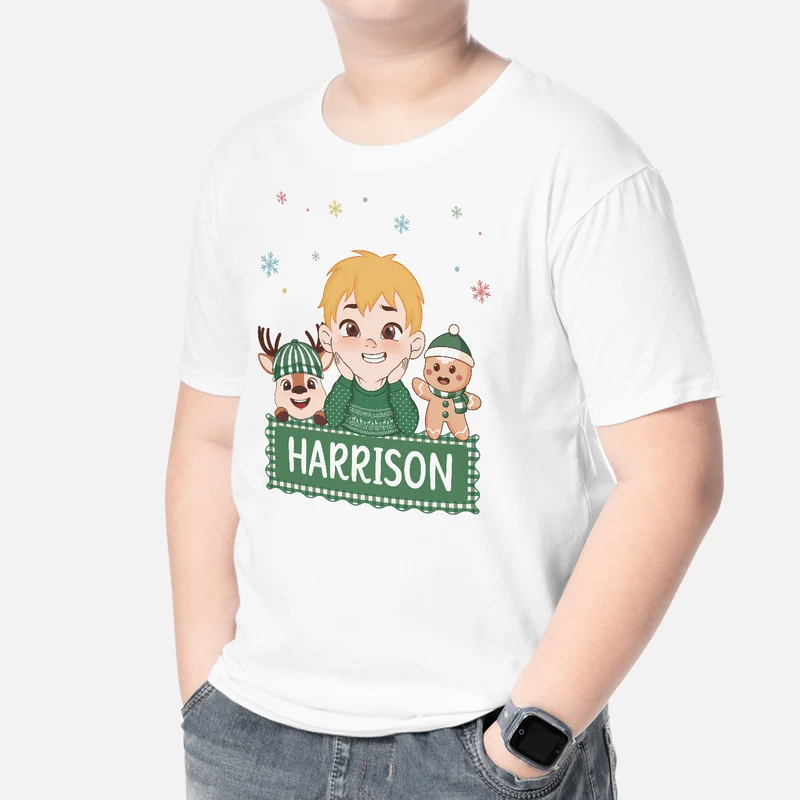 Kind Bambi Lebkuchenmann - Personalisierte Weihnachtsgeschenke | T Shirt