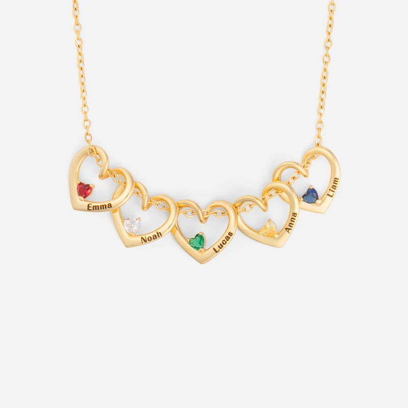 Herz Mit Geburtstein - Personalisierte Geschenke Für Frauen Und Männer | Kette Name