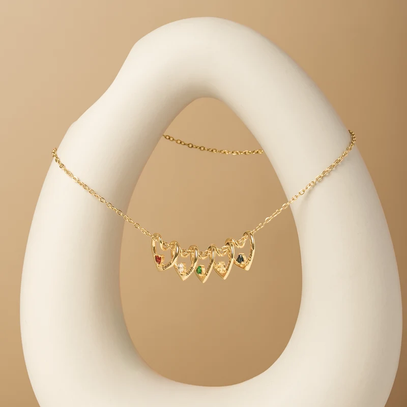 Herz Mit Geburtstein - Personalisierte Geschenke Für Frauen Und Männer | Kette Name