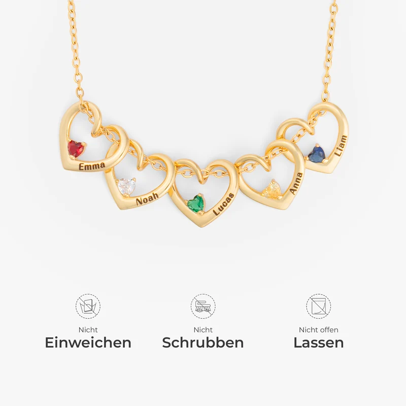 Herz Mit Geburtstein - Personalisierte Geschenke Für Frauen Und Männer | Kette Name