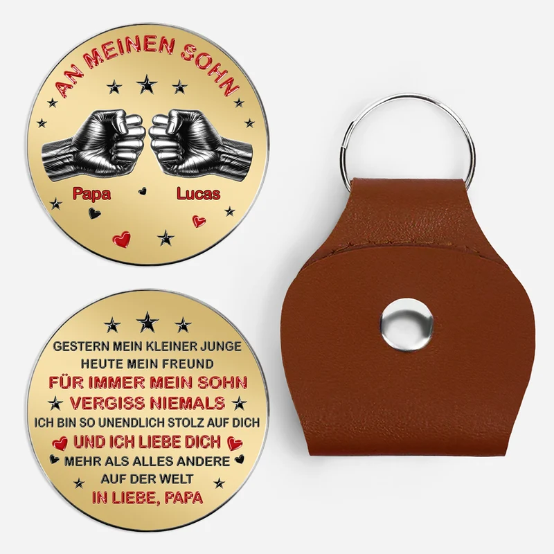 Ich Liebe Dich Mehr Als Alles Andere - Personalisierte Geschenke Sohn | Pocket Hug Schlüsselanhänger