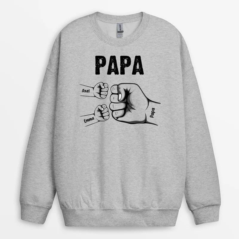 Opa Enkelkinder Und Die Faust - Personalisiertes Geschenk | Pullover für Opas/Papas