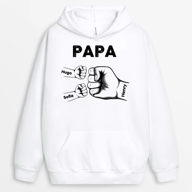 Opa Enkelkinder Und Die Faust - Personalisiertes Geschenk | Hoodie für Opas/Papas