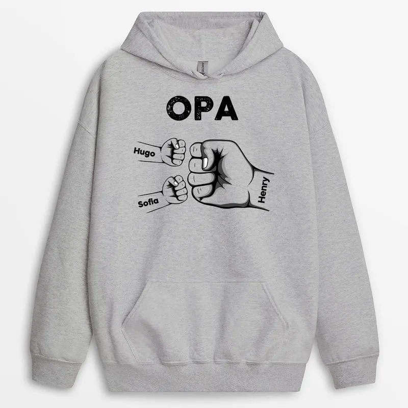 Opa Enkelkinder Und Die Faust - Personalisiertes Geschenk | Hoodie für Opas/Papas