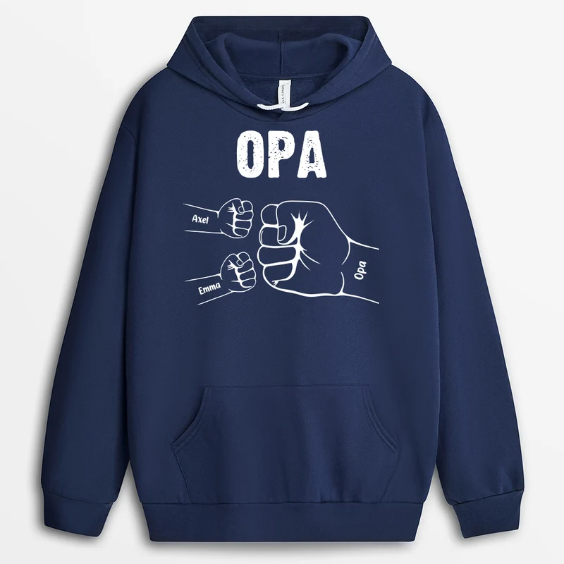 Opa Enkelkinder Und Die Faust - Personalisiertes Geschenk | Hoodie für Opas