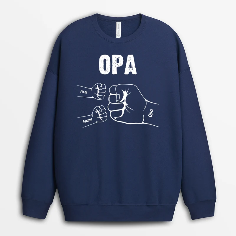 Opa Enkelkinder Und Die Faust - Personalisiertes Geschenk | Pullover für Opas