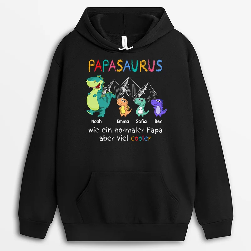 Papasaurus Opasaurus - Personalisiertes Geschenk | Hoodie für Papas/Opas