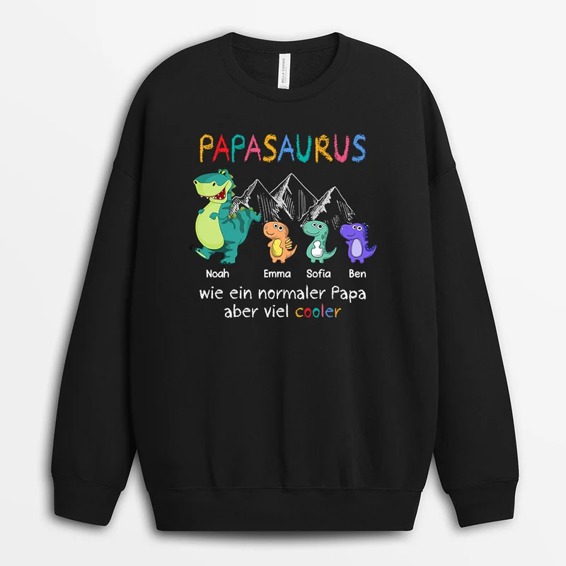 Papasaurus Opasaurus - Personalisiertes Geschenk | Pullover für Papas/Opas