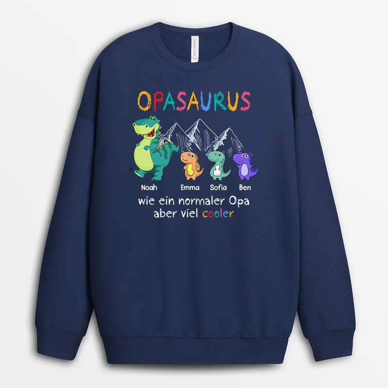 Papasaurus Opasaurus - Personalisiertes Geschenk | Pullover für Papas/Opas