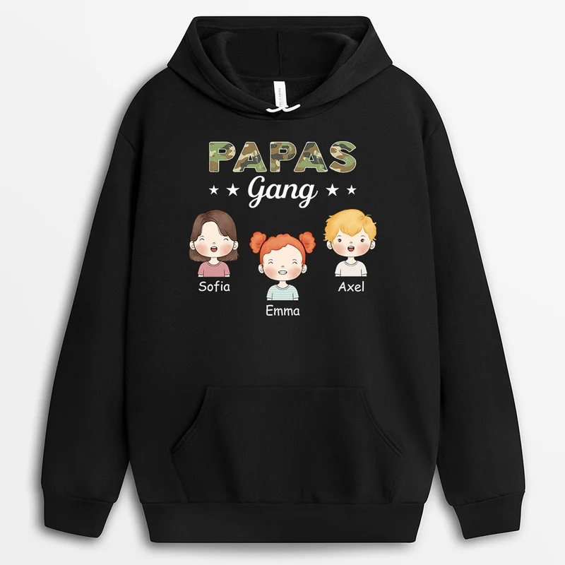 Opas/Papas Gang Armeemuster - Personalisiertes Geschenk | Opa/Papa Hoodie