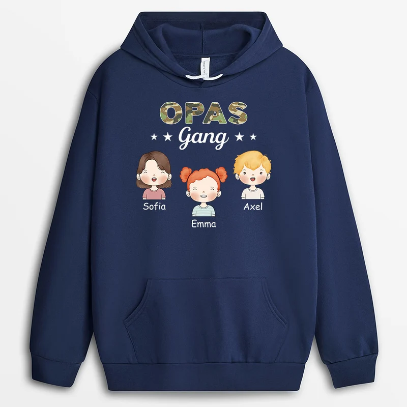 Opas/Papas Gang Armeemuster - Personalisiertes Geschenk | Opa/Papa Hoodie