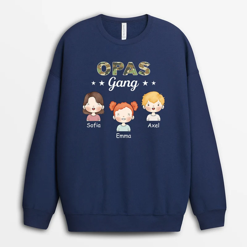 Opas/Papas Gang Armeemuster - Personalisiertes Geschenk | Sweatshirts Opa/Papa