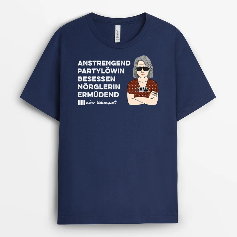 Chipie Nervig Und Entzückend - Personalisiertes Geschenk | T-shirt für Omas/Mamas/Opas/Papas