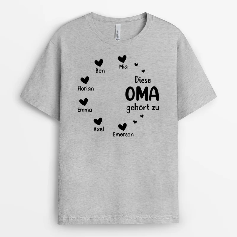 Diese Mama/Oma Gehört Zu - Personalisiertes Geschenk | T-shirt für Omas und Mamas