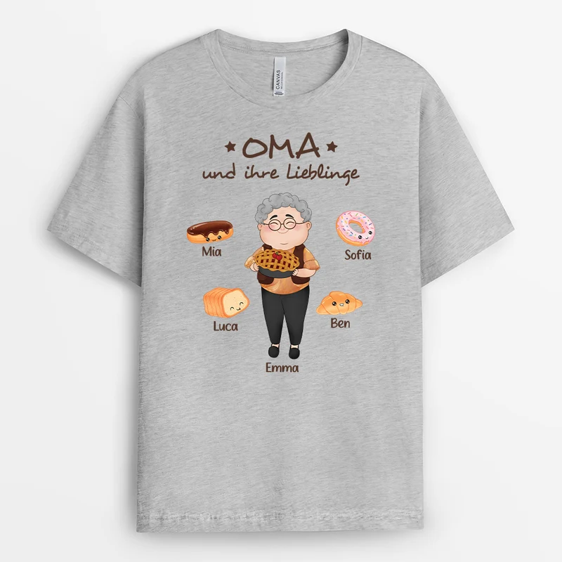 Mami/Oma Und Ihre Lieblinge/Ihr Liebling - Personalisiertes Geschenk | T-Shirt für Frauen