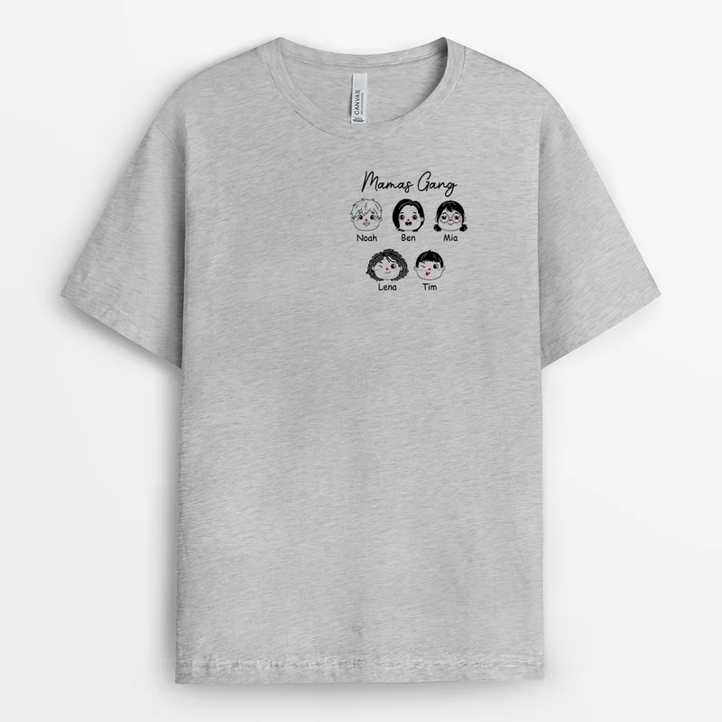Mamas/Omas Bande Schwarzweißbild mit roter Nase - Personalisiertes Geschenk | T-shirt für Mamas