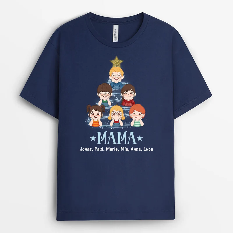 Opa/Papa Weihnachtsbaum - Personalisiertes Geschenk | T-Shirt für Männer zu Weihnachten