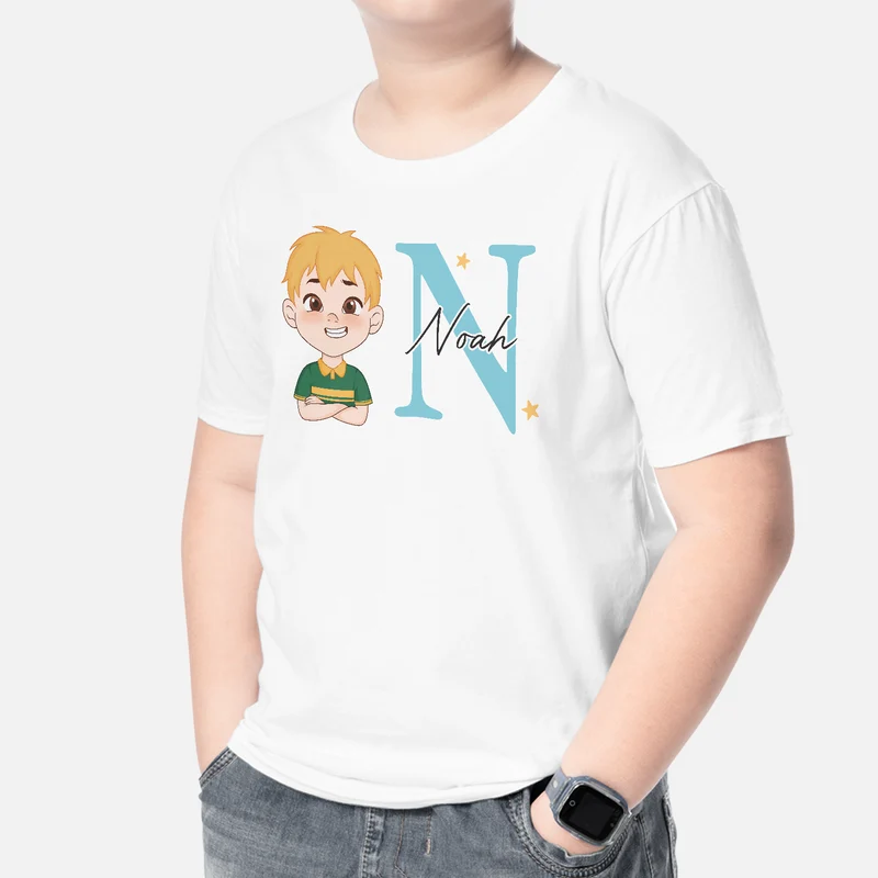 Alphabet Kindernamen - Personalisiertes Geschenk | T-Shirt für Kinder