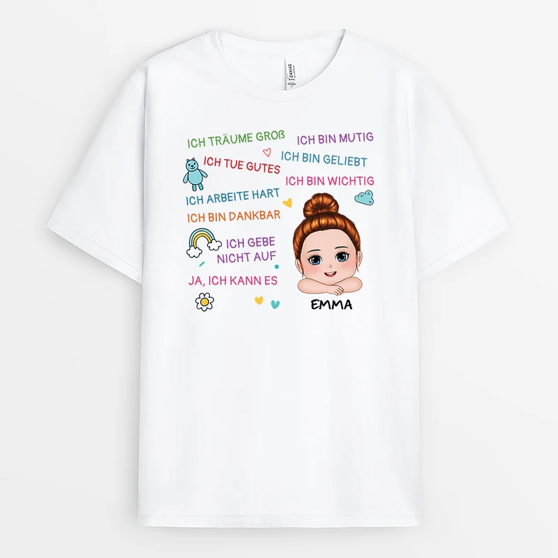 Träumen Und Charakter - Personalisiertes Geschenk | T-Shirt für Kinder