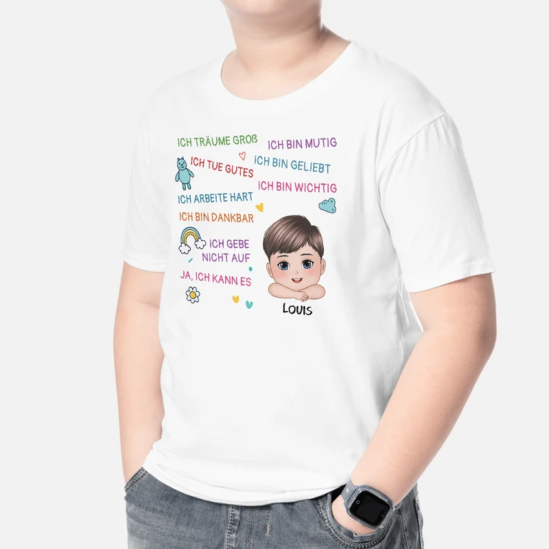 Träumen Und Charakter - Personalisiertes Geschenk | T-Shirt für Kinder