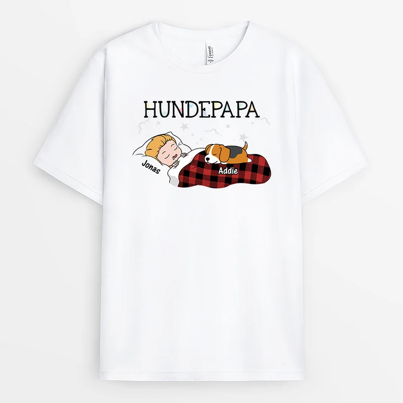 Hundepapa - Personalisiertes Geschenk | T-shirt für Hundeliebhaber