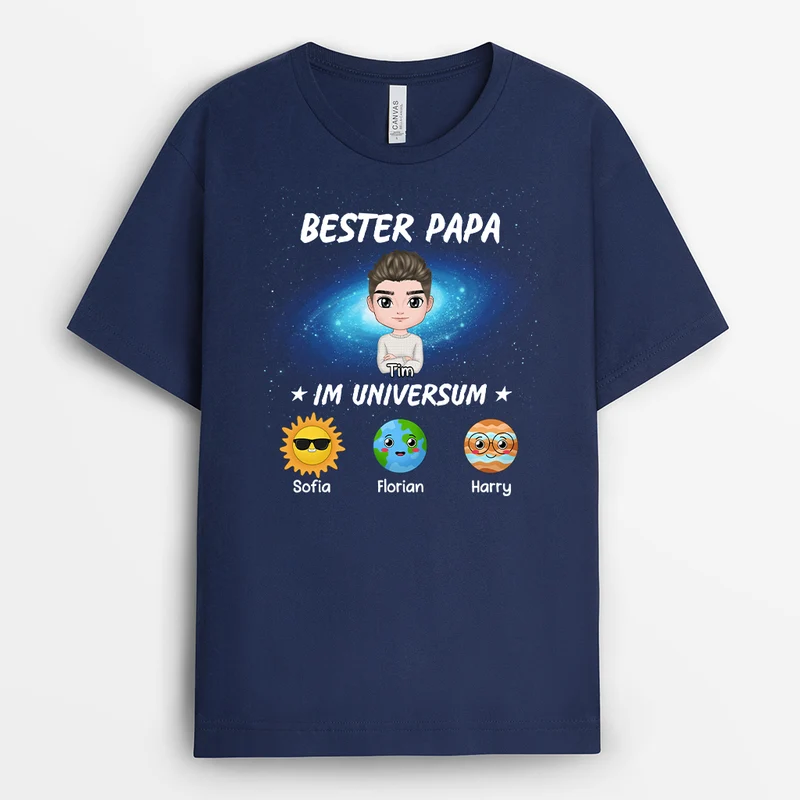 Beste Mama Im Universum - Personalisiertes Geschenk | T-Shirt für Omas/Mamas