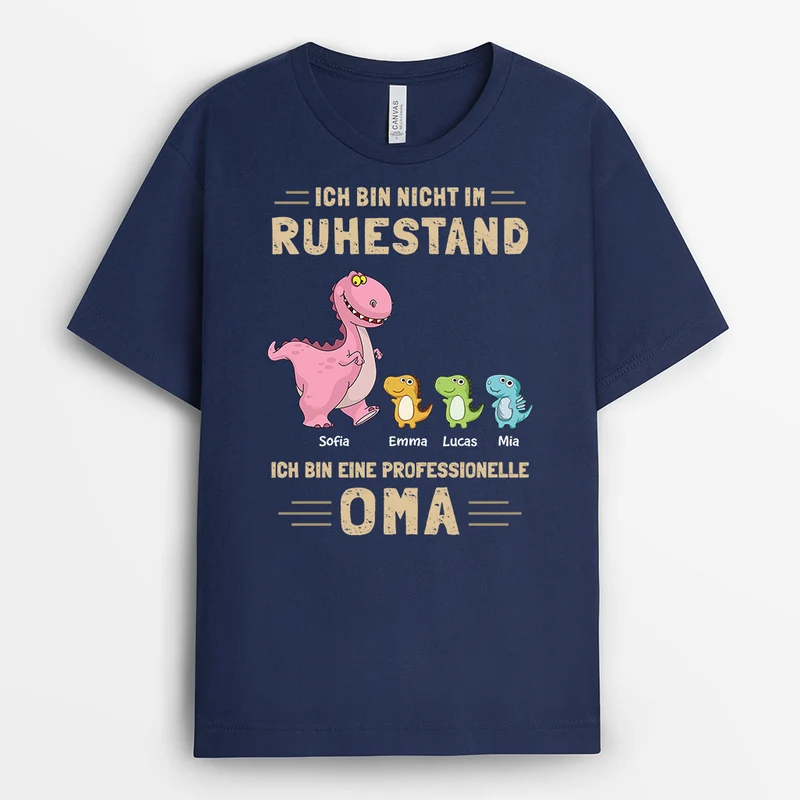 Ich Bin Nicht Im Ruhestand Ich Bin Ein Professioneller Opa Dinosaurier - Personalisiertes Geschenk | T-shirt für Opas