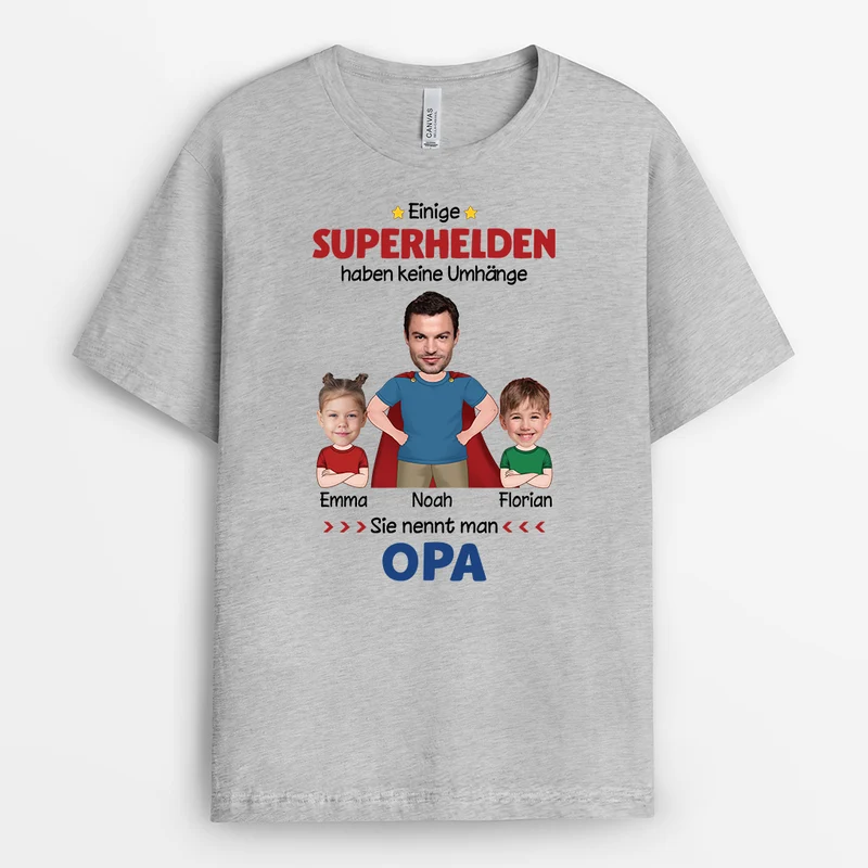 Einige Superhelden Ohne Umhang Nennt Man Papa - Personalisiertes Geschenk | T-Shirt für Papas