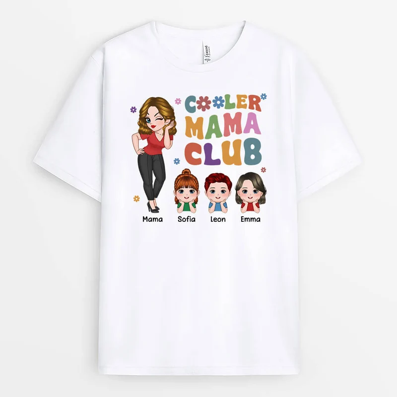 Cooler Mama/Oma Club - Personalisiertes Geschenk | T-Shirt für Frauen