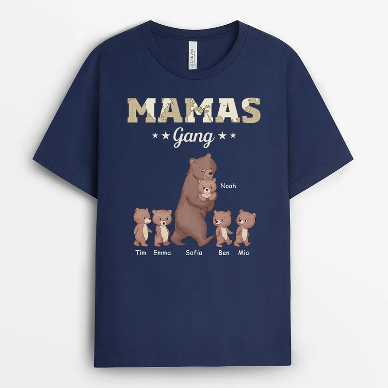 Papas Gang - Personalisiertes Geschenk | T Shirt Papa Bär