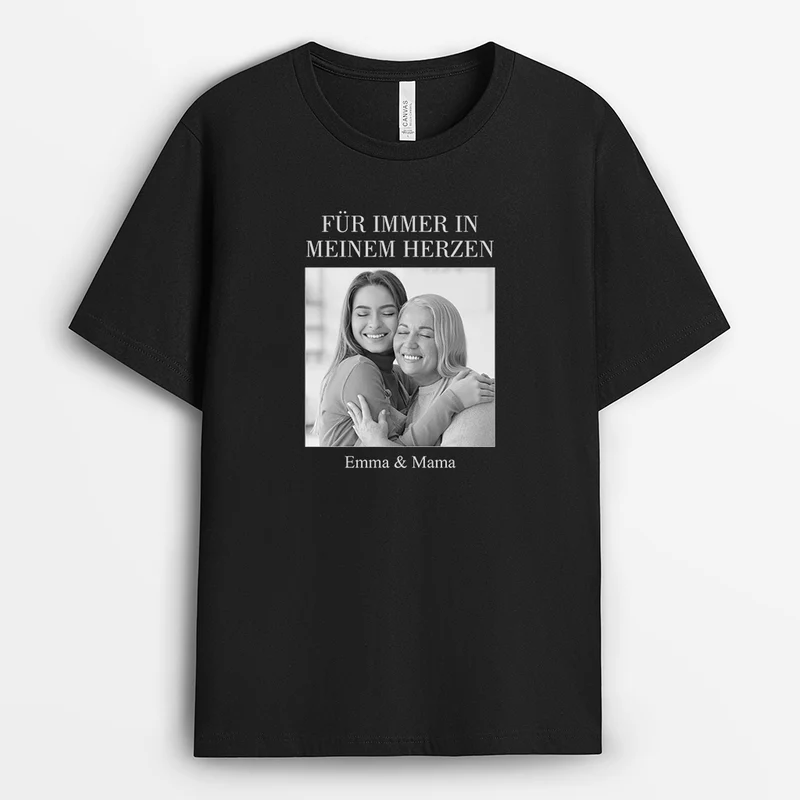 Für Immer In Meinem Herzen - Personalisierte Trauergeschenke | T Shirt Mit Bild