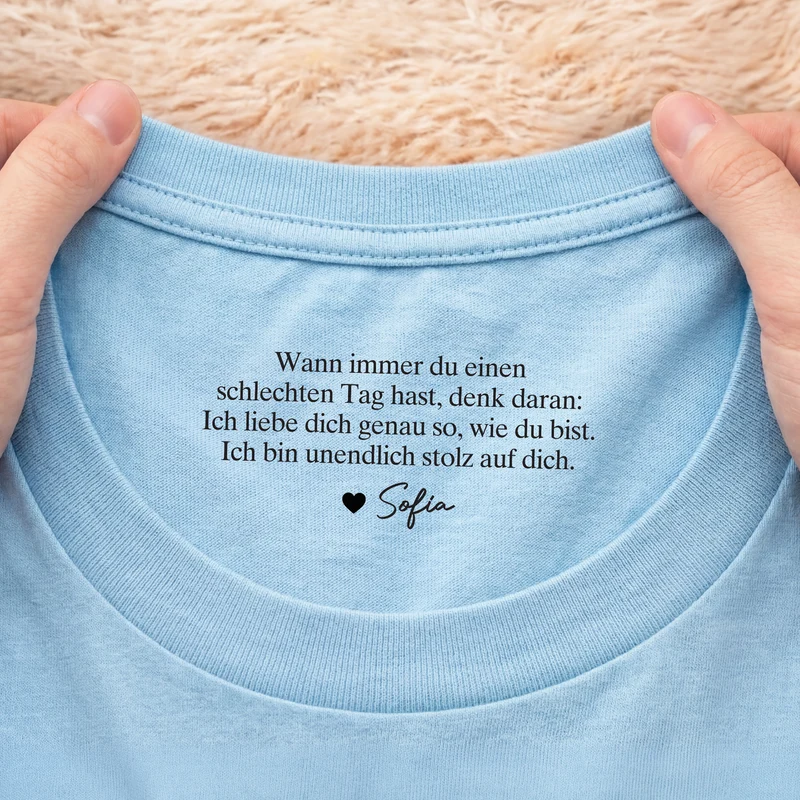 Du Hast Immer Mich - Personalisiertes Geschenk | Weißes T Shirt Nackenlabel Drucken Männer Frauen