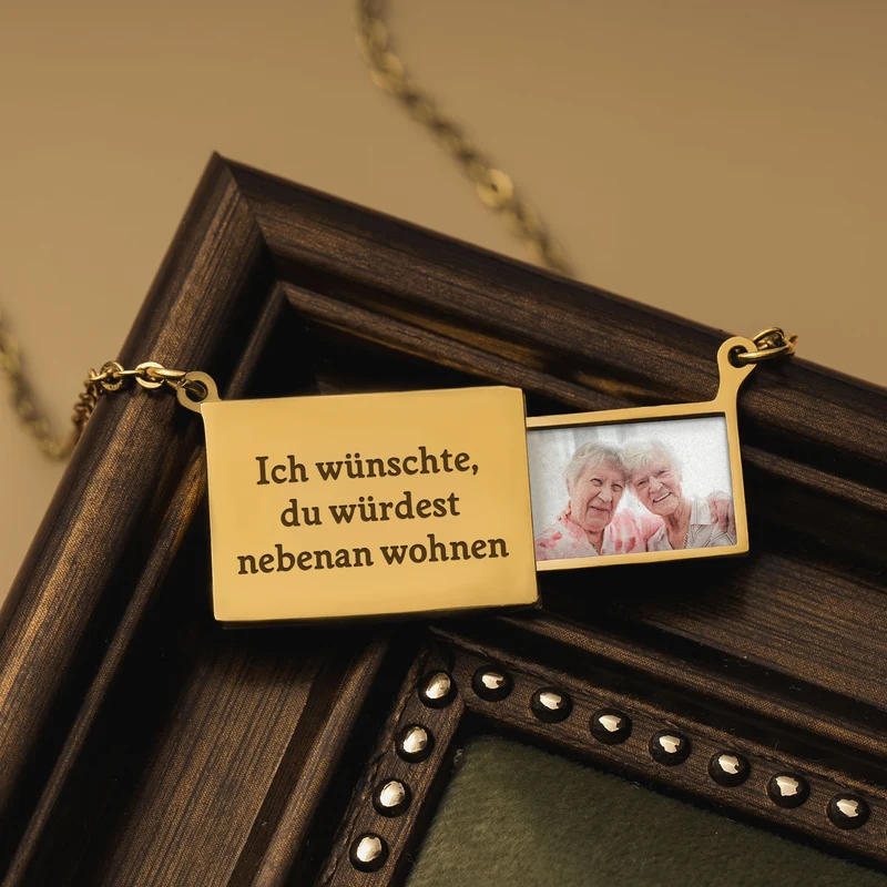 Danke Dass Du Meine Freundin Bist Briefumschlag Kette - Personalisierte Geschenke Foto | Kette Beste Freunde