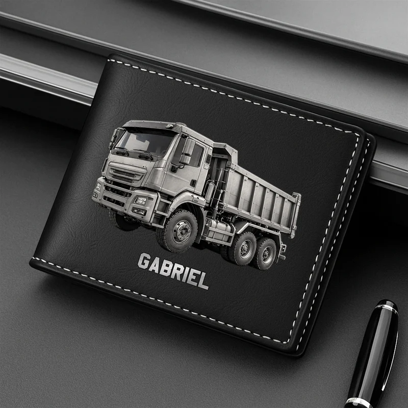 [3D-Optik] Bagger - Personalisierte Geschenke Herren | Portemonnaie Papa/Opa