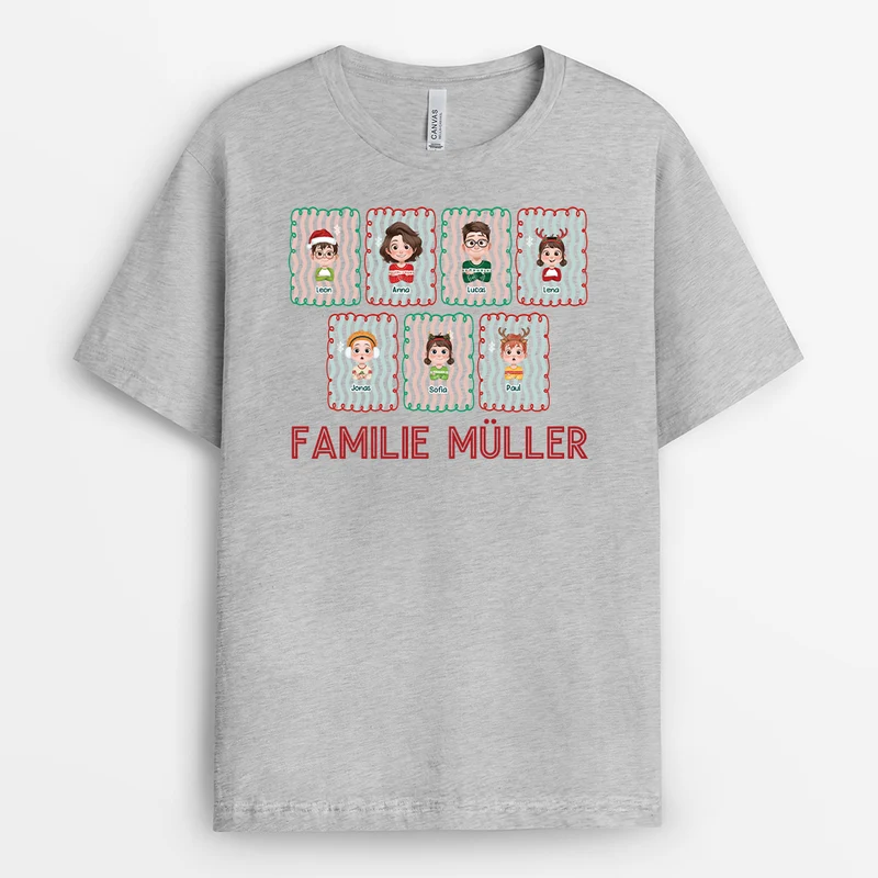 Die Familie - Personalisierte Weihnachtsgeschenke | Shirt