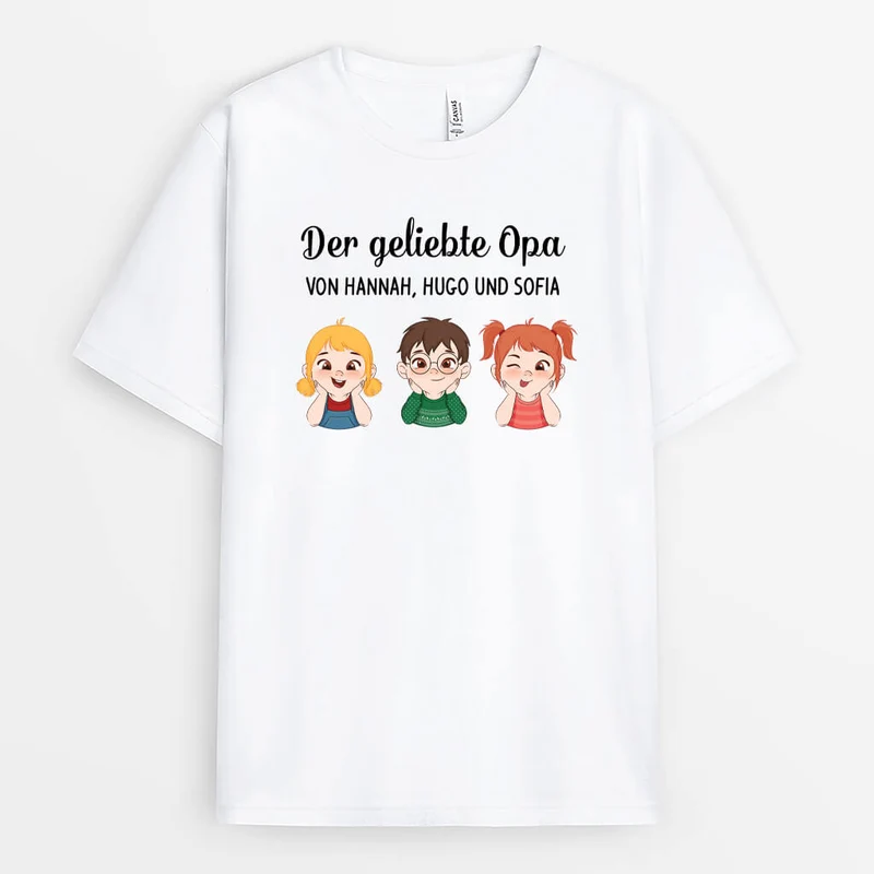 Der Geliebte Opa Von - Personalisiertes Geschenk | T-Shirt für Opas
