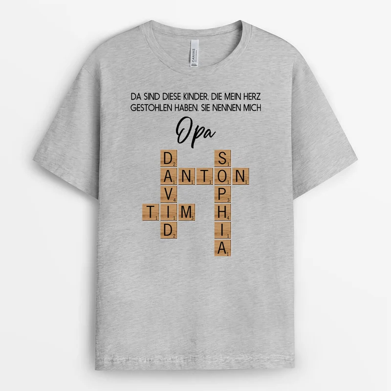 Es Gibt Da Diese Kinder Kreuzworträtsel - Personalisiertes Geschenk | T-Shirt für Omas