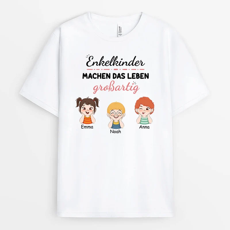 Enkelkinder Machen Das Leben Großartig - Personalisiertes Geschenk | T-Shirt für Omas