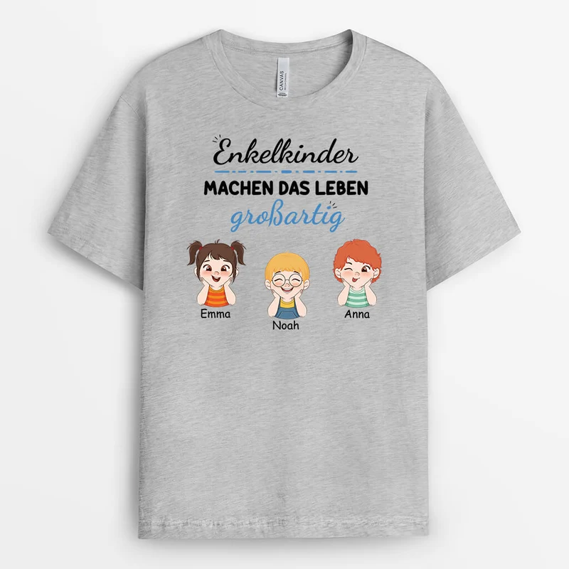 Enkelkinder Machen Das Leben Großartig - Personalisiertes Geschenk | T-Shirt für Omas