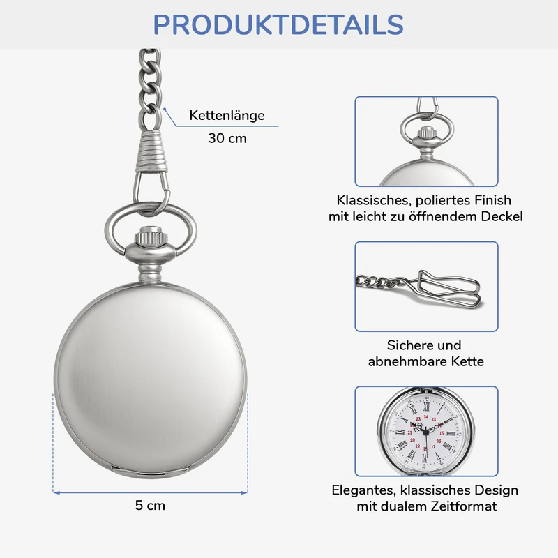 Zukünftiges Ehepaar - Personalisierte Verlobungsgeschenke | Taschenuhr Paar Kalender