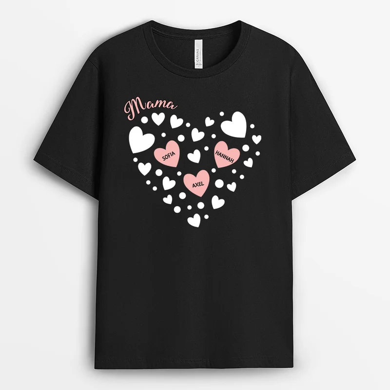 Mamas Herzen - Personalisiertes Geschenk | Mama T-Shirt