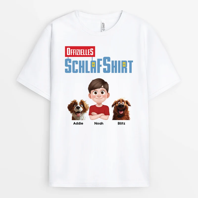 Offizielles Schlafshirt - Personalisiertes Geschenk | Hunde T-shirts