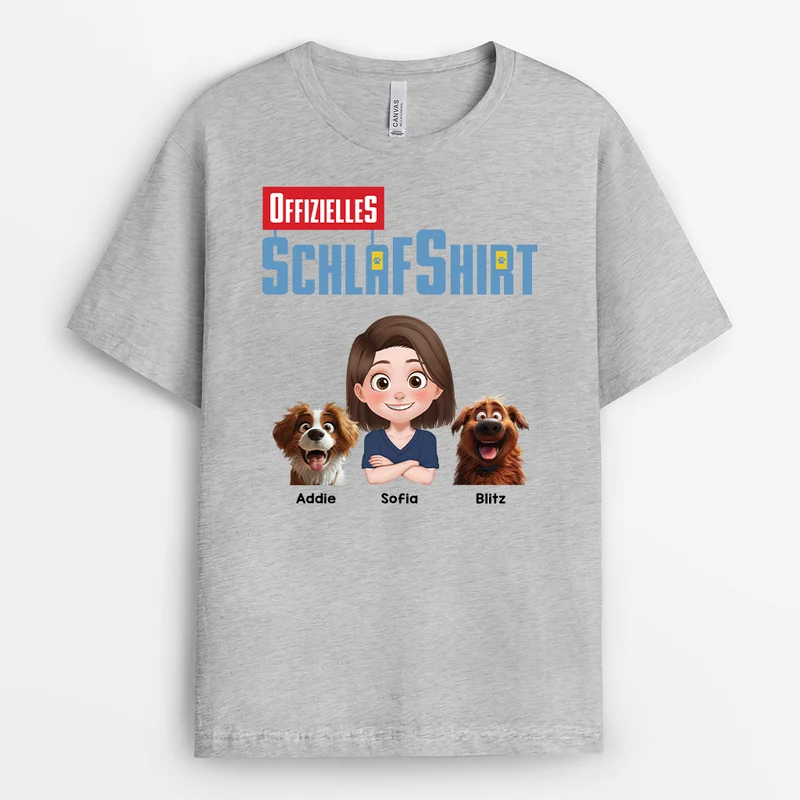 Offizielles Schlafshirt - Personalisiertes Geschenk | Hunde T-shirts