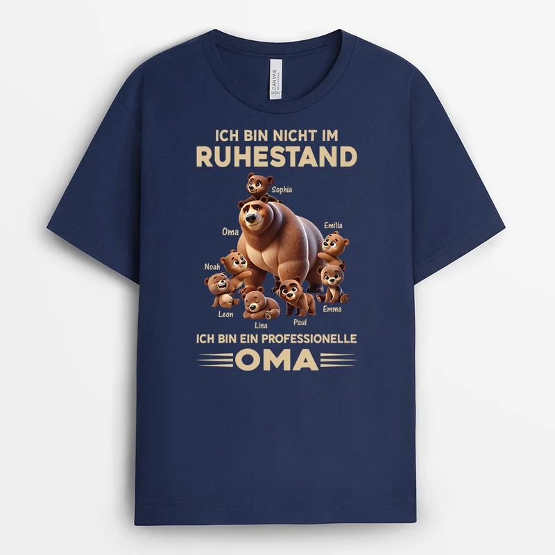 Ich Bin Professioneller Opa Bär Cartoon - Personalisiertes Geschenk | Opa-T-Shirts