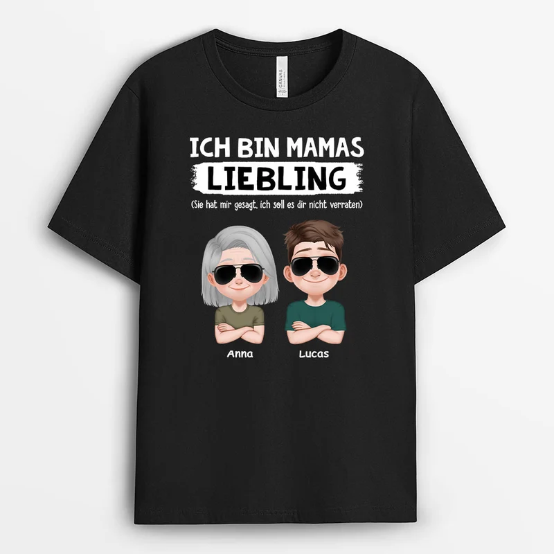 Ich Bin Mamas Und Papa Liebling - Personalisierte Geschenke Kinder | T Shirts Tochter & Sohn