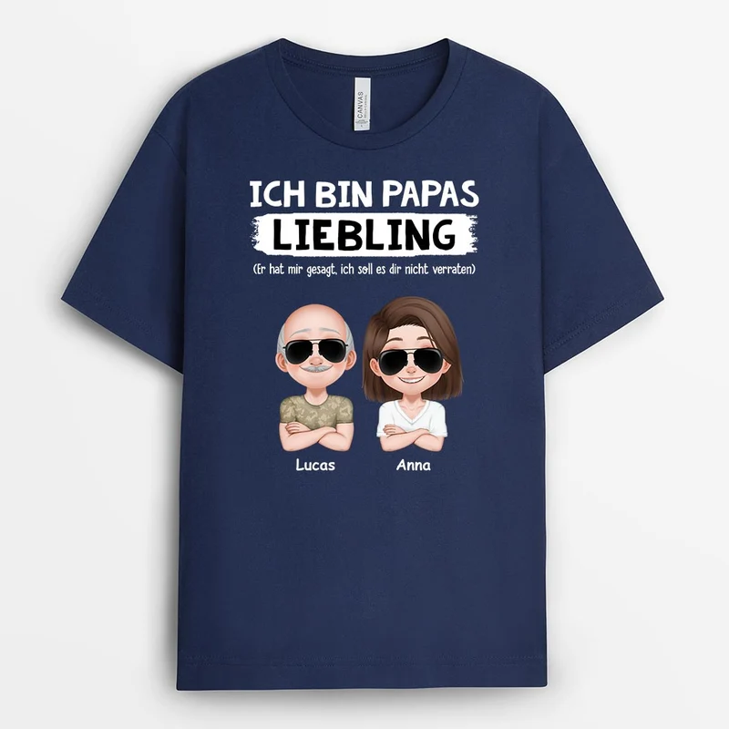 Ich Bin Mamas Und Papa Liebling - Personalisierte Geschenke Kinder | T Shirts Tochter & Sohn
