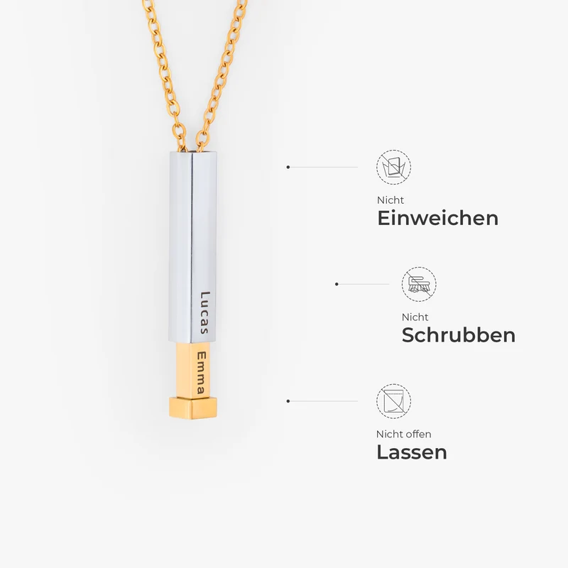 Säulenkette Mit Geheimer Nachricht - Personalisierte Geschenke Für Männer Und Frauen | Kette