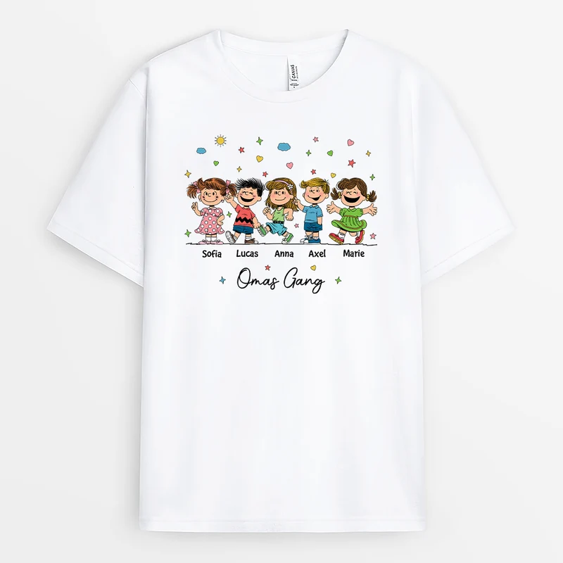 Omas Gang Peanuts Stil - Personalisierte Geschenke | Opa/Oma T Shirt