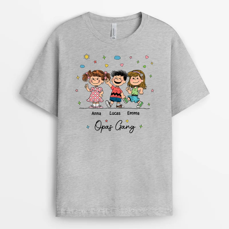 Omas Gang Peanuts Stil - Personalisierte Geschenke | Opa/Oma T Shirt